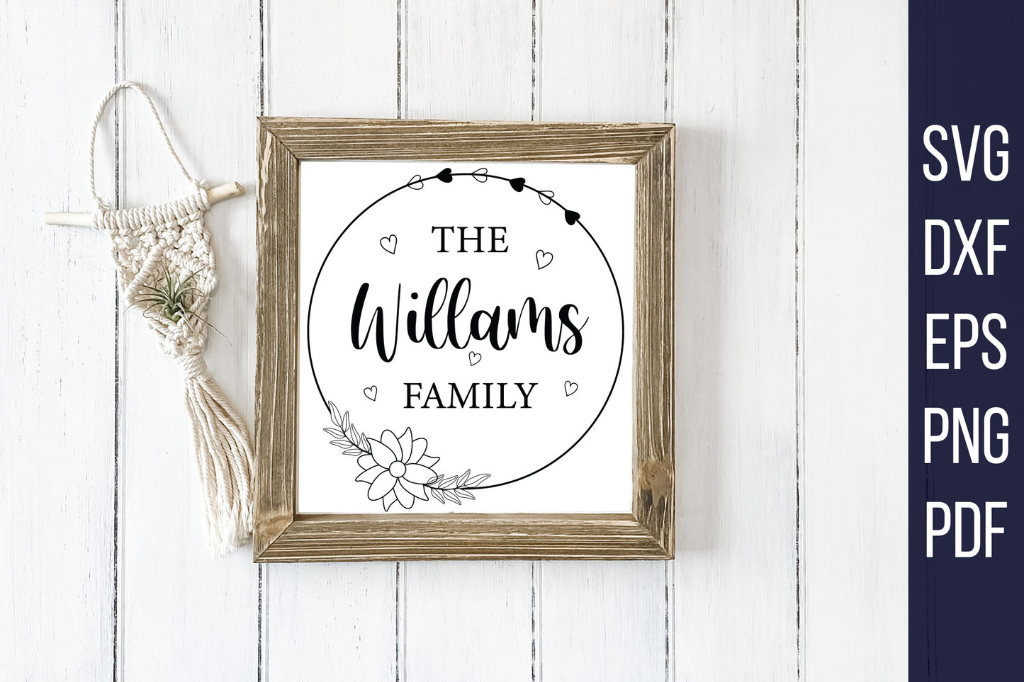 Personalized Family Name Monogram SVG