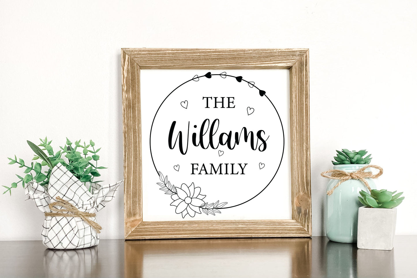 Personalized Family Name Monogram SVG