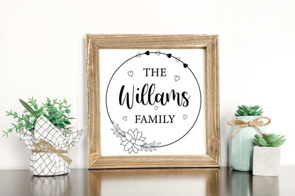 Personalized Family Name Monogram SVG