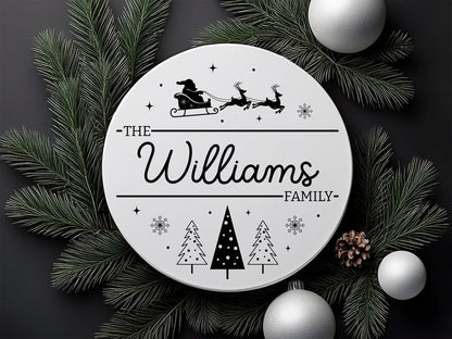 Personalized Name Christmas Family Sign SVG