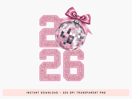 Pink Coquette 2026 New Year Sublimation