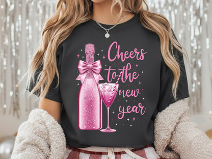 Pink Coquette Cheers to the New Year Sublimation