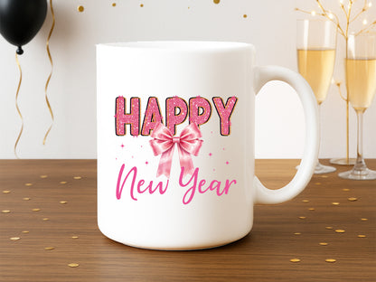 Pink Coquette Happy New Year Sublimation Print