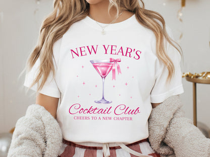 Pink Coquette New Year's Cocktail Club Sublimation