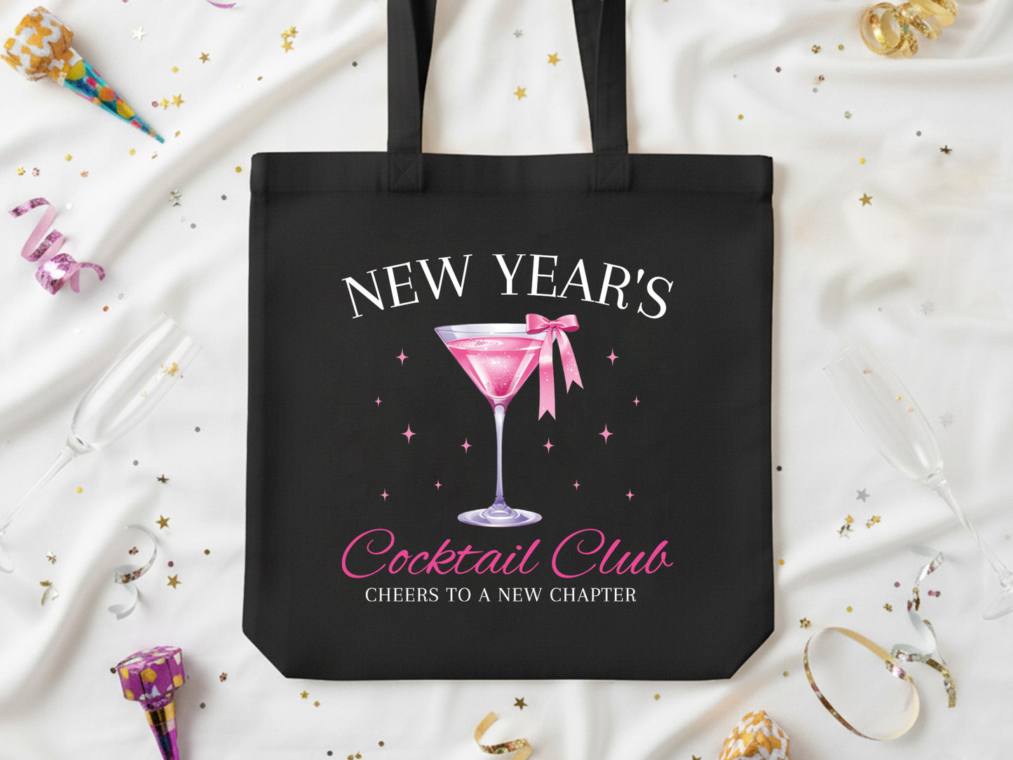 Pink Coquette New Year's Cocktail Club Sublimation