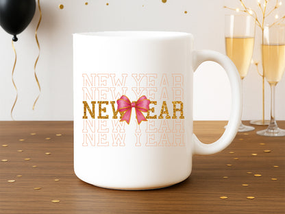 Pink Coquette Retro New Year Sublimation PNG