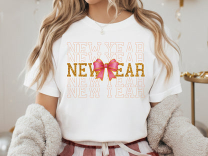 Pink Coquette Retro New Year Sublimation PNG