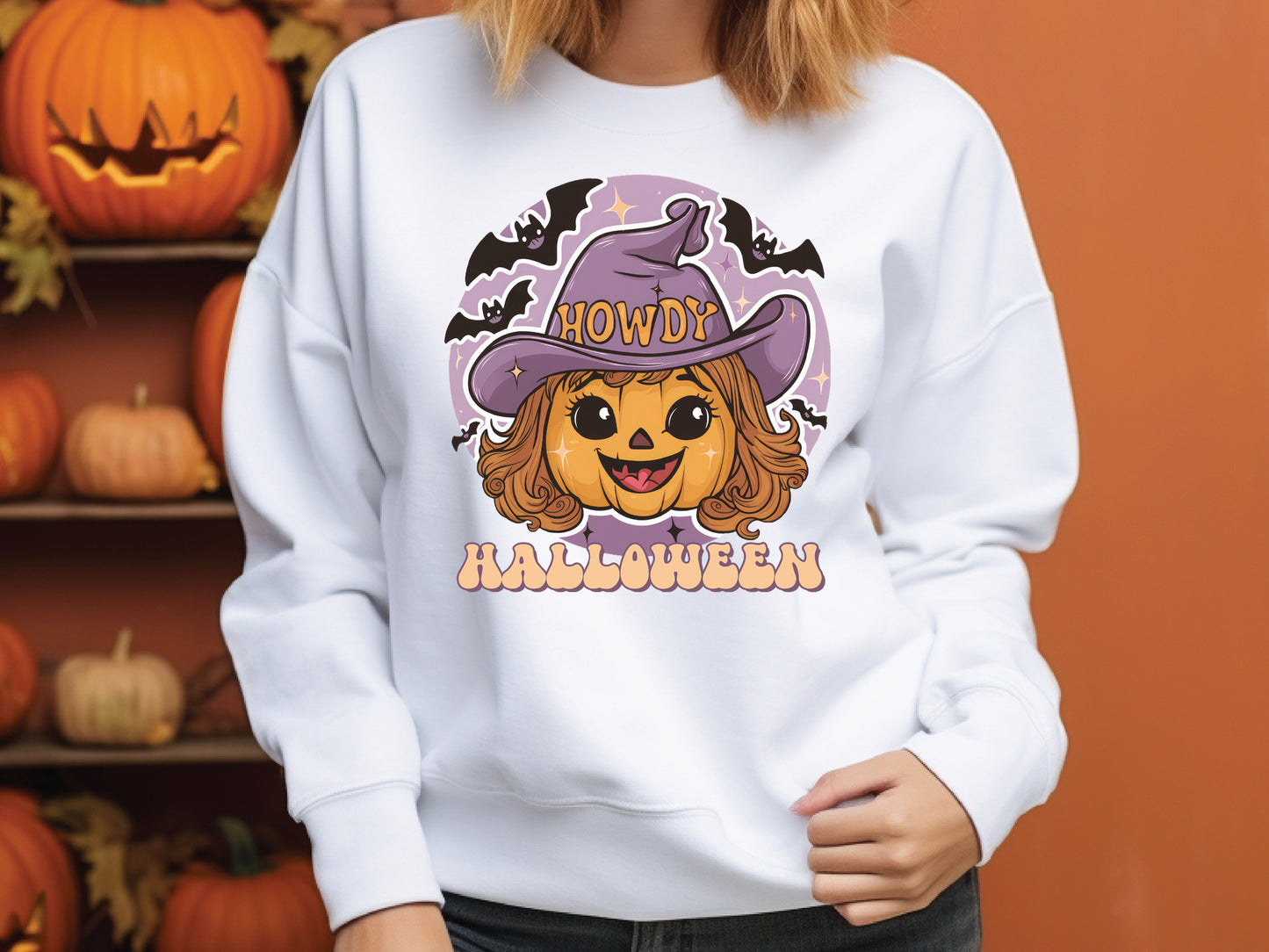 Pink Howdy Halloween Sublimation Design