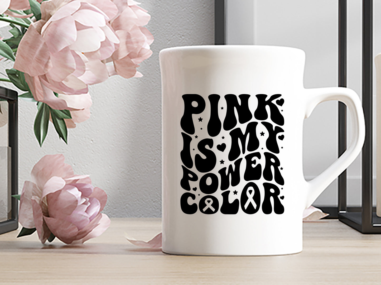 Pink is My Power Color - Breast Cancer SVG Design