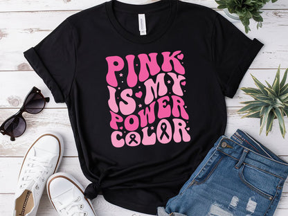 Pink is My Power Color - Breast Cancer SVG Design