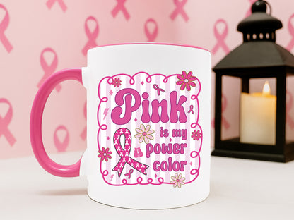 Pink is My Power Color, Breast Cancer Preppy Sublimation