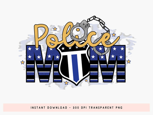Police Mom Sublimation Transfer Design