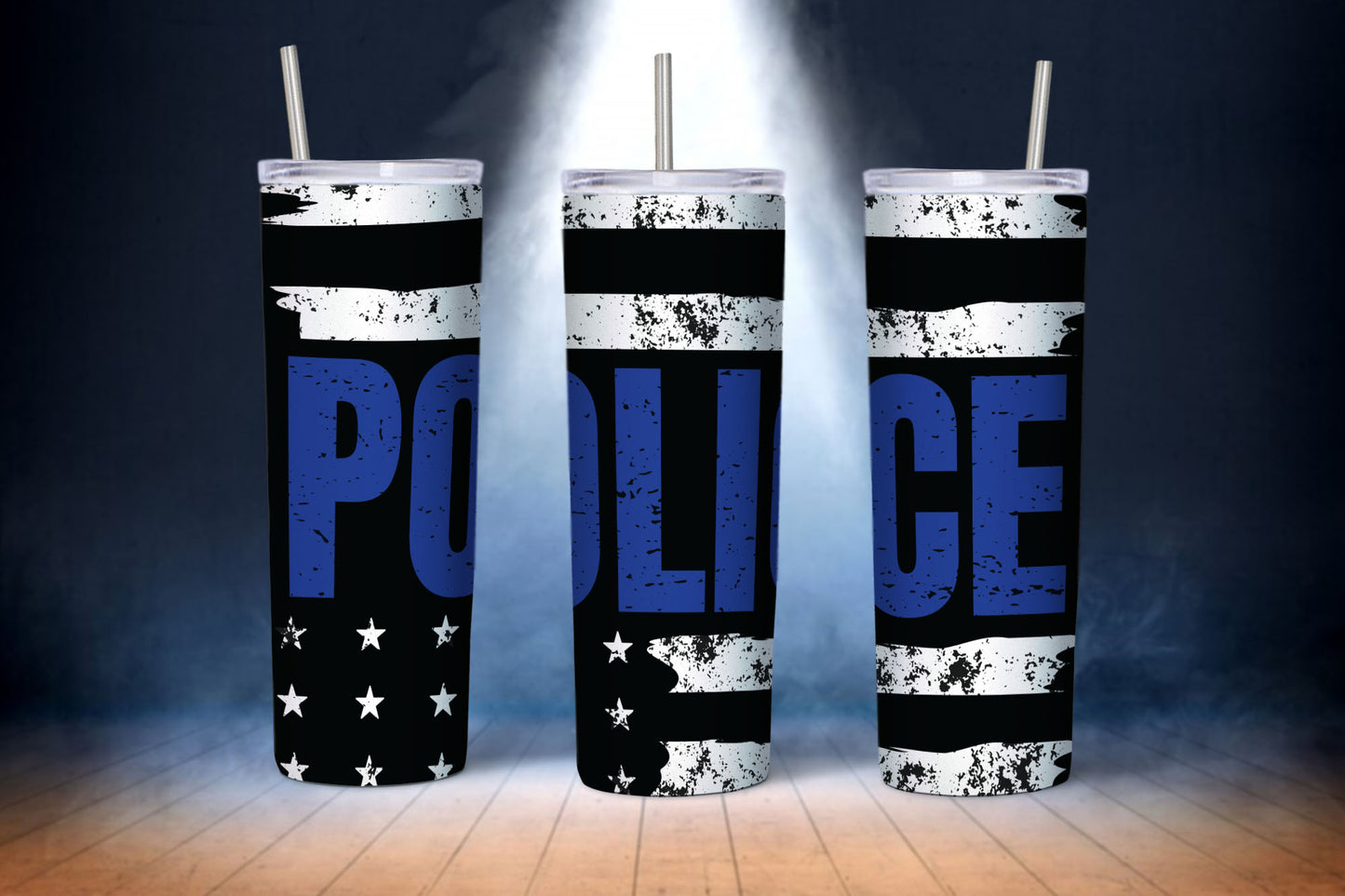 Police Tumbler Wraps Sublimation Bundle