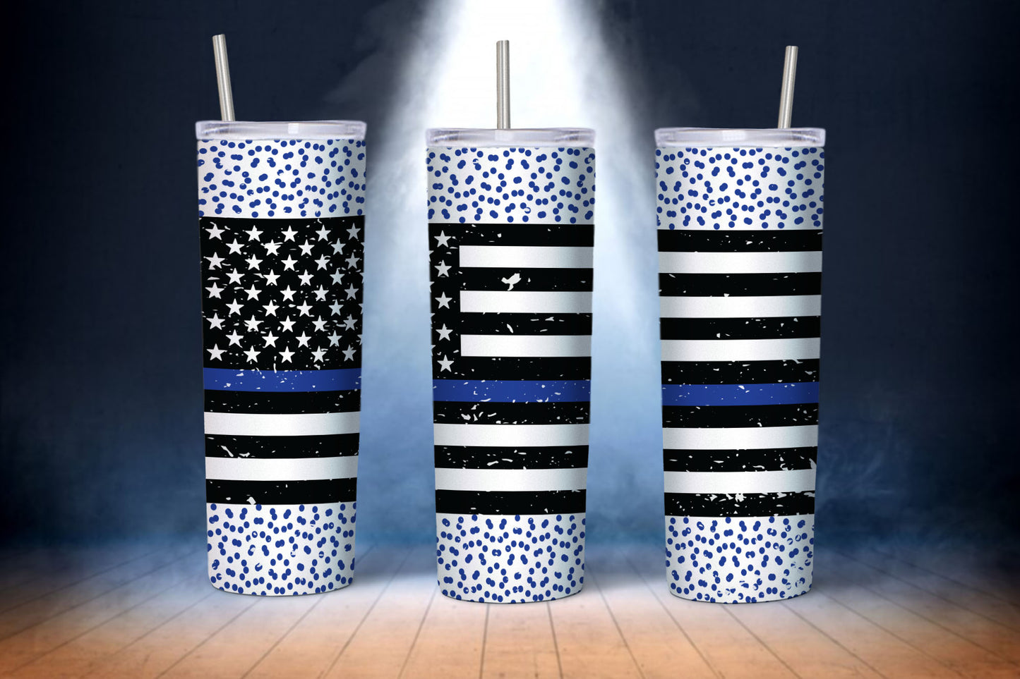 Police Tumbler Wraps Sublimation Bundle