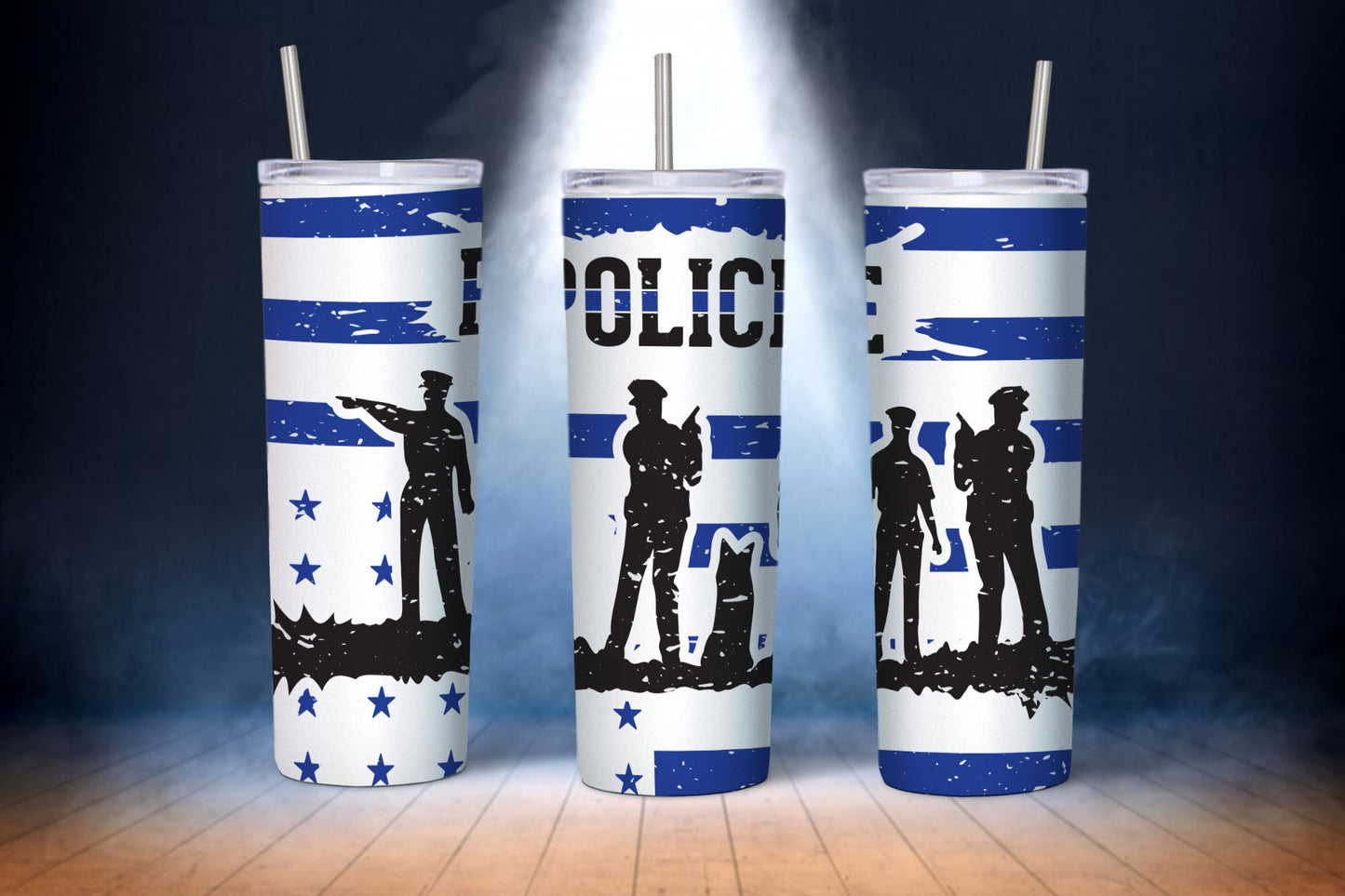 Police Tumbler Wraps Sublimation Bundle