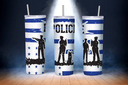Police Tumbler Wraps Sublimation Bundle