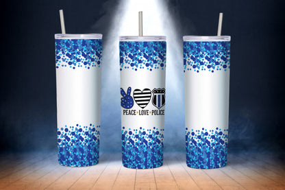 Police Tumbler Wraps Sublimation Bundle