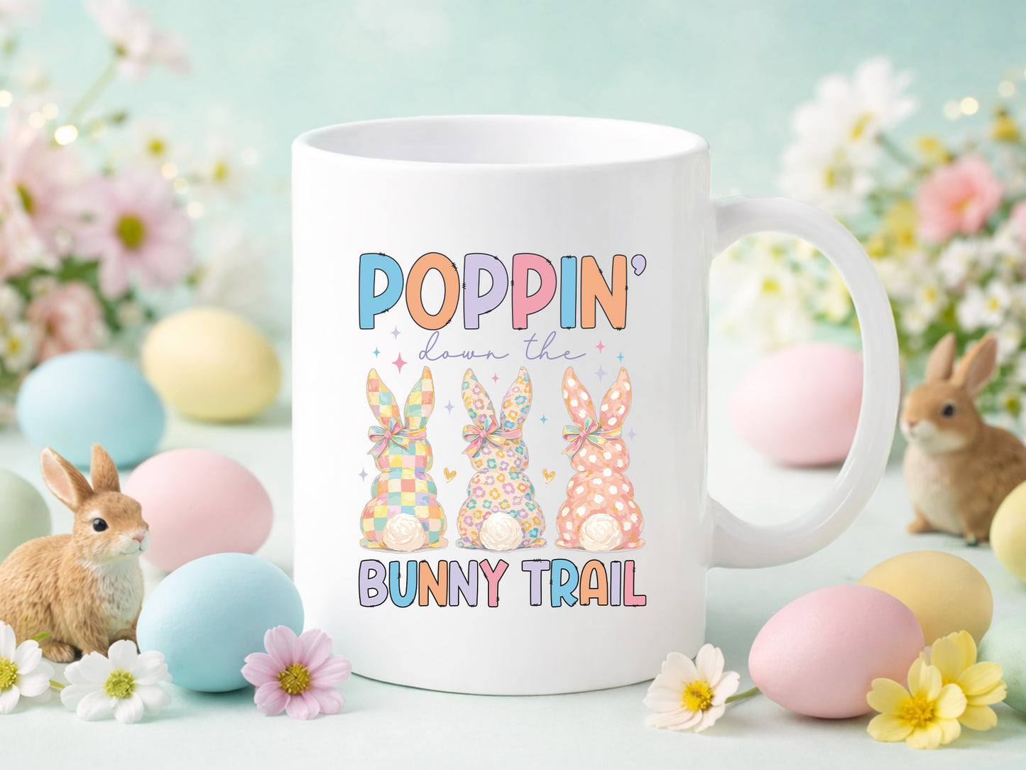 Poppin' Down the Bunny Trail, Preppy Easter PNG