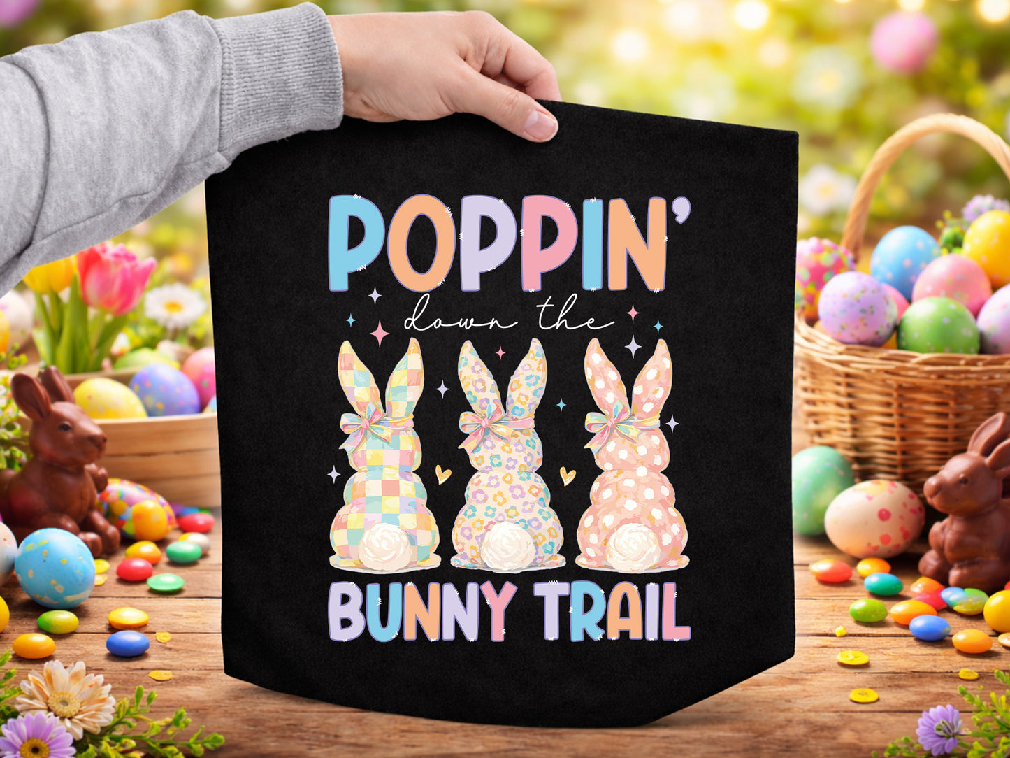 Poppin' Down the Bunny Trail, Preppy Easter PNG