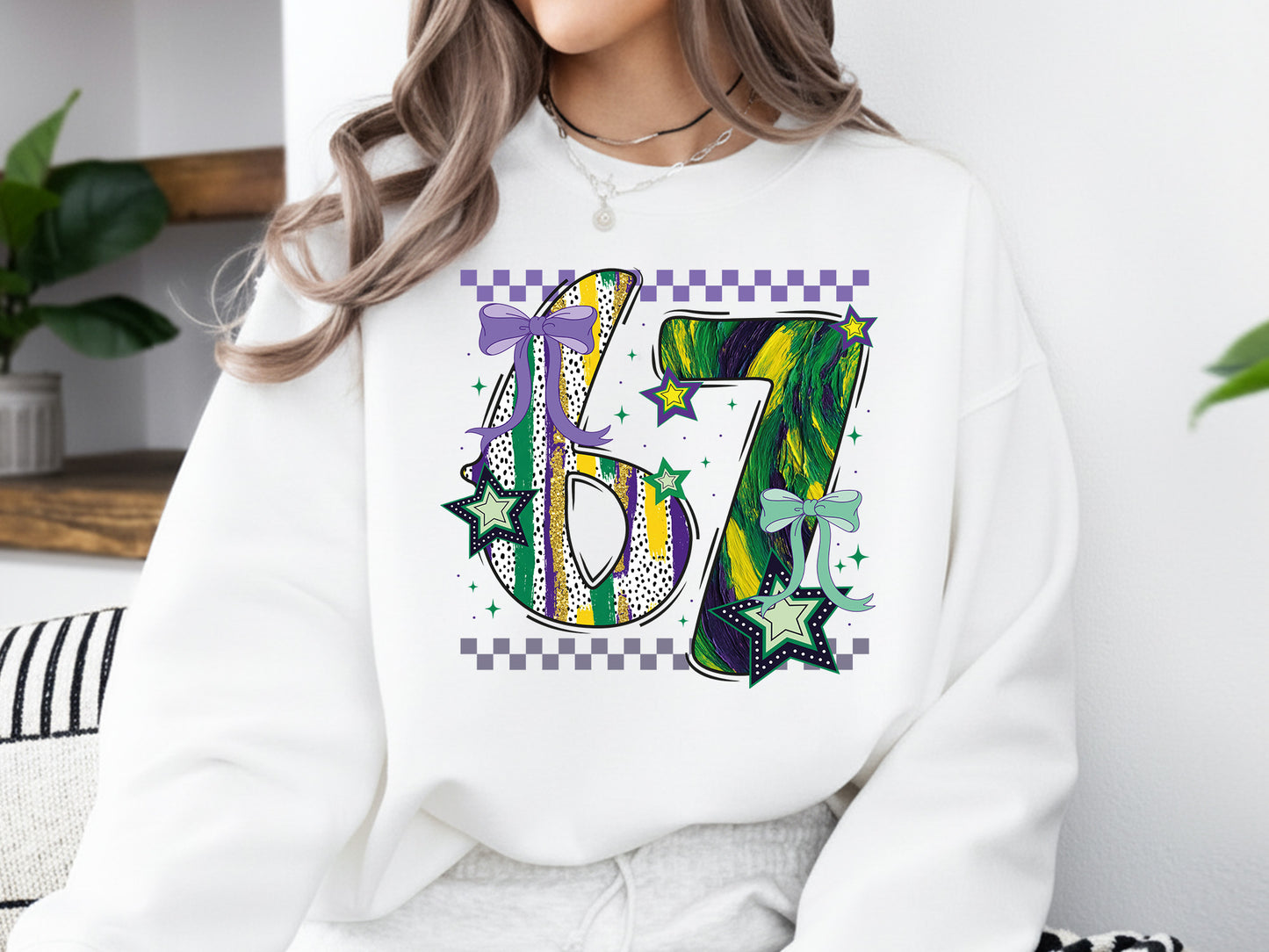 Preppy 67 Mardi Gras Sublimation Design