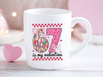 Preppy 67 is My Valentine Sublimation Design
