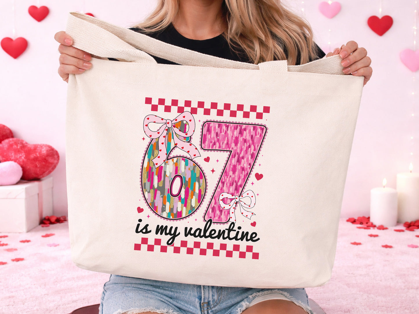 Preppy 67 is My Valentine Sublimation Design