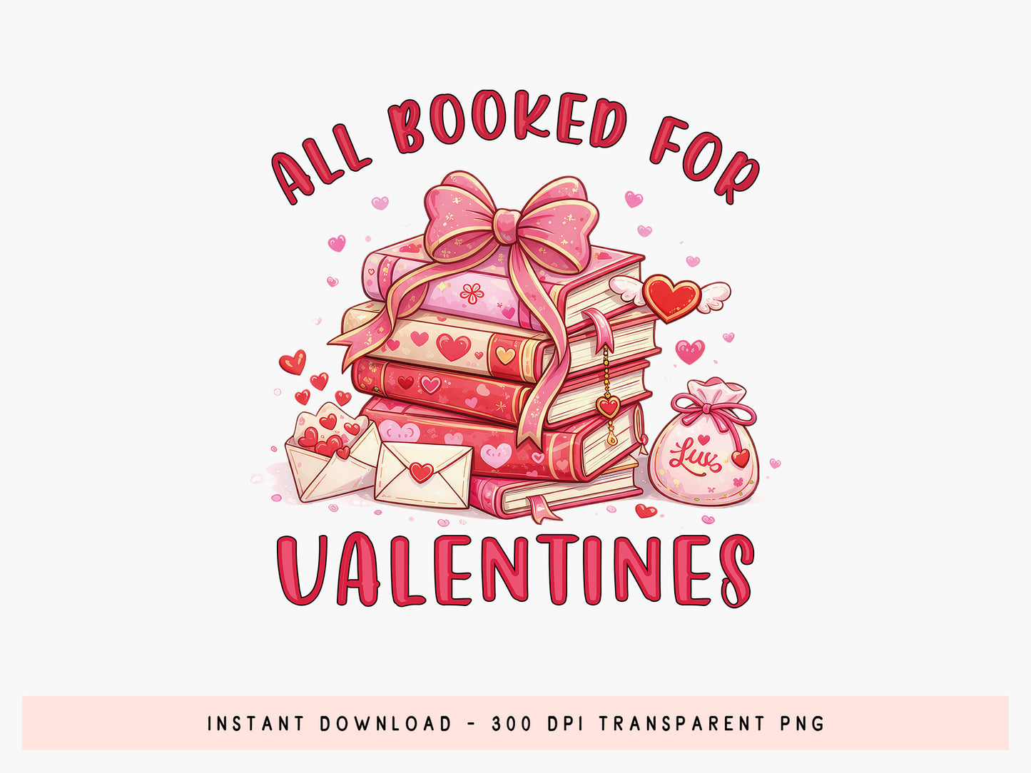 Preppy All Booked for Valentines Sublimation