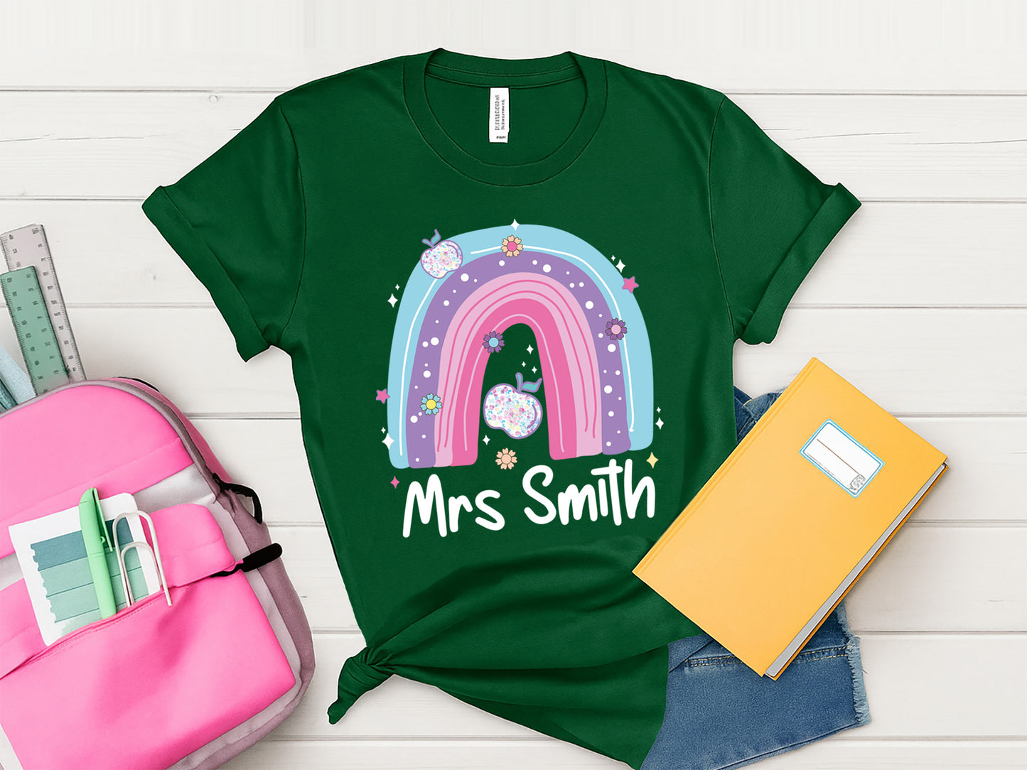 Preppy Back to School Custom Name Sublimation
