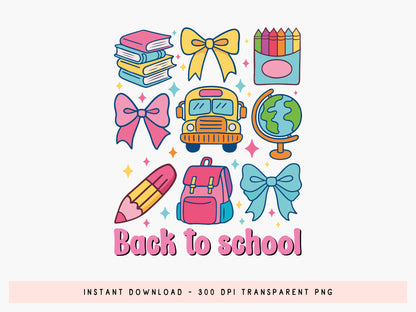 Preppy Back to School Sublimation Design