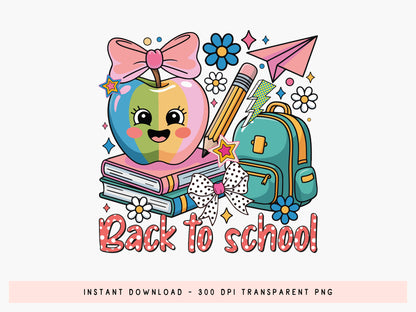 Preppy Back to School Sublimation Print