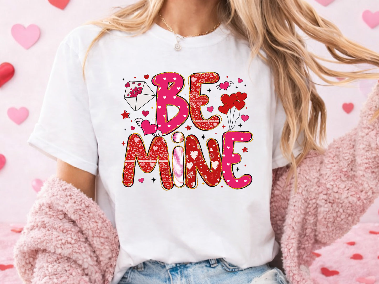 Preppy Be Mine Valentine Sublimation Design