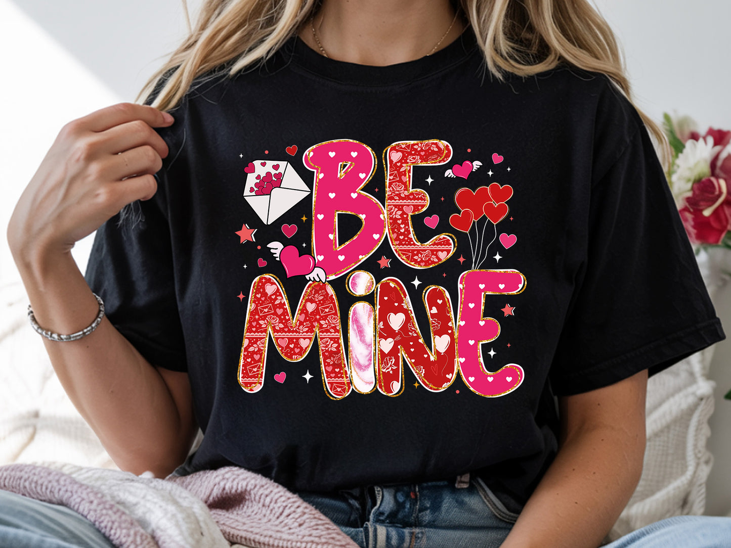 Preppy Be Mine Valentine Sublimation Design