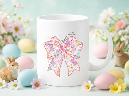 Preppy Bunny Coquette Happy Easter PNG