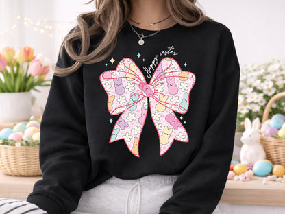 Preppy Bunny Coquette Happy Easter PNG