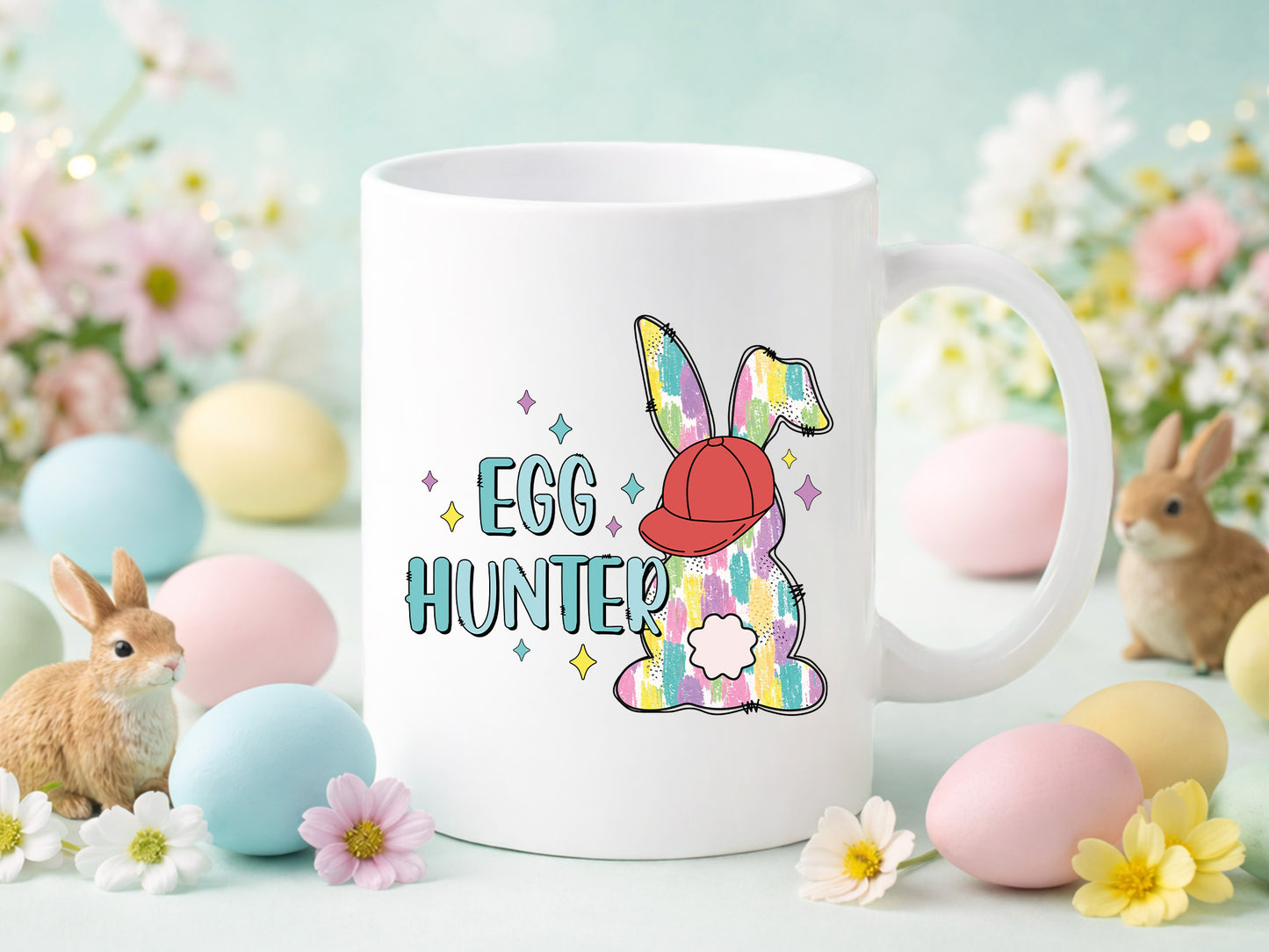 Preppy Bunny Easter Egg Hunter Sublimation