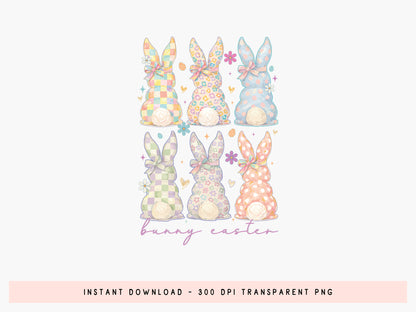 Preppy Bunny Easter Sublimation Print