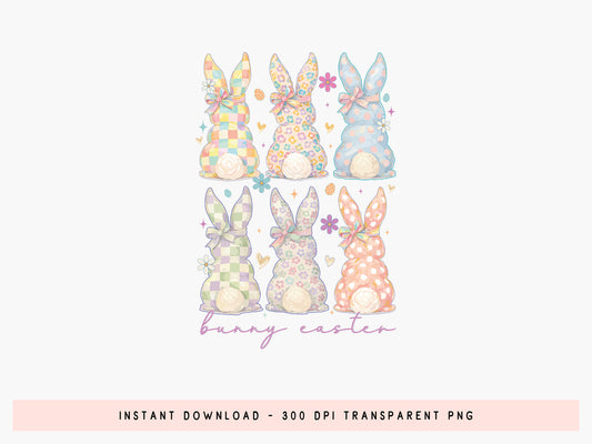 Preppy Bunny Easter Sublimation Print