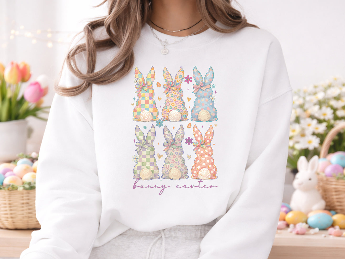 Preppy Bunny Easter Sublimation Print
