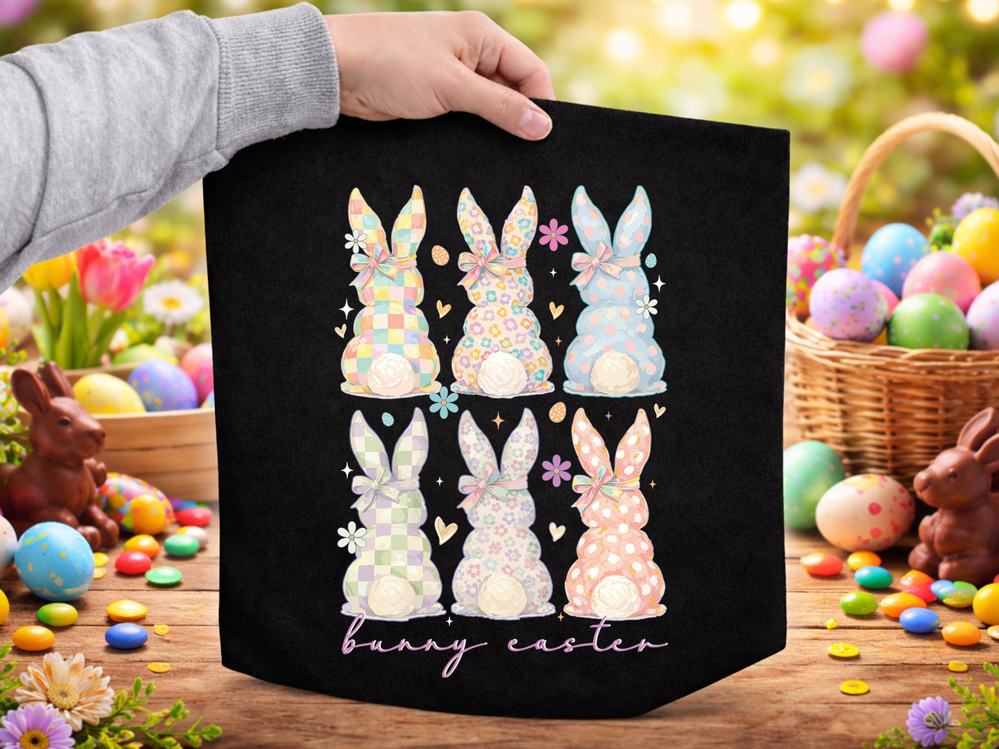 Preppy Bunny Easter Sublimation Print