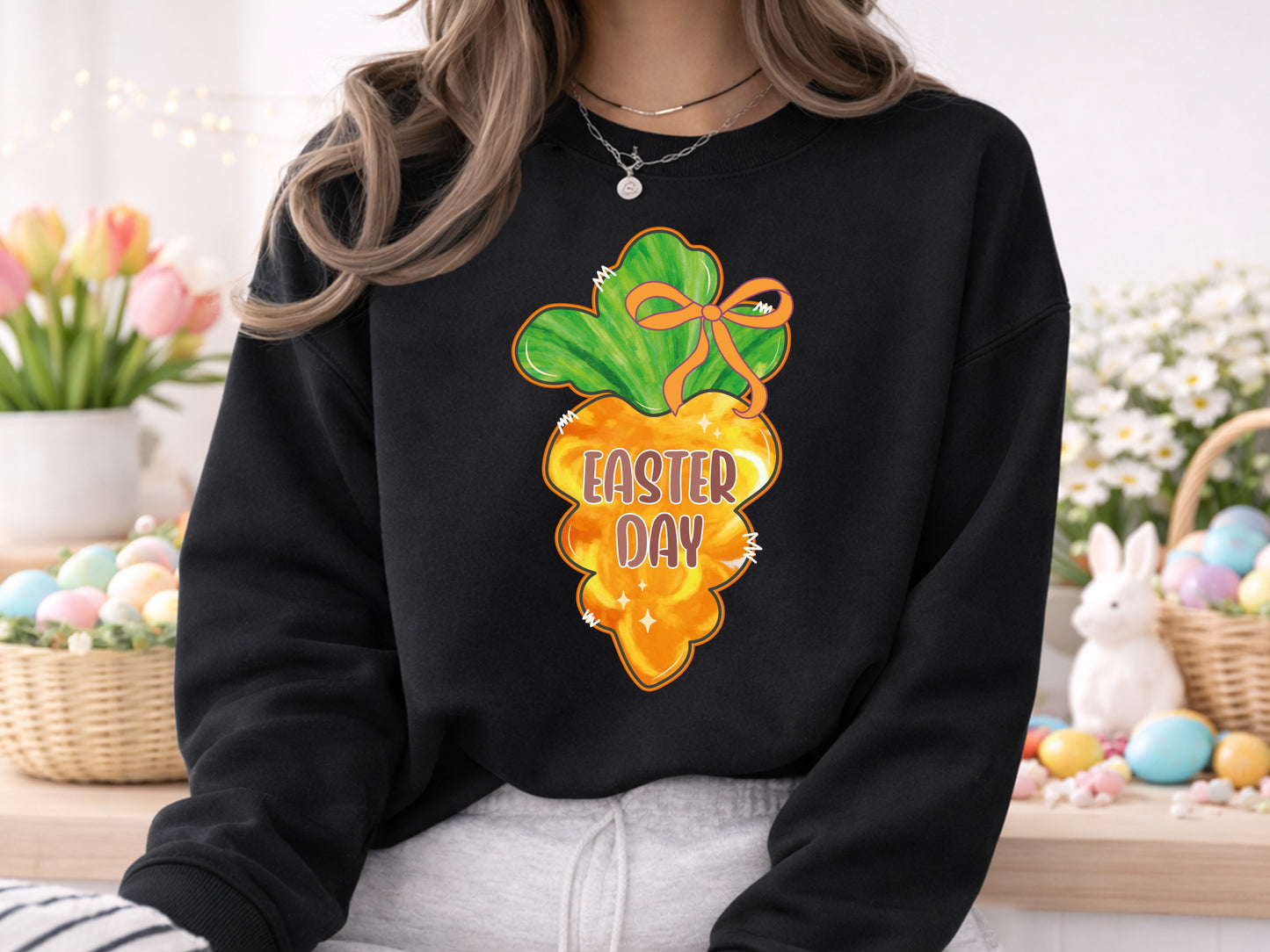 Preppy Carrot Easter Day Sublimation PNG