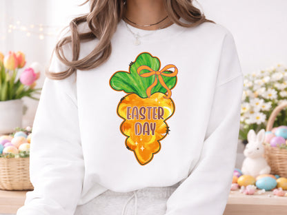 Preppy Carrot Easter Day Sublimation PNG