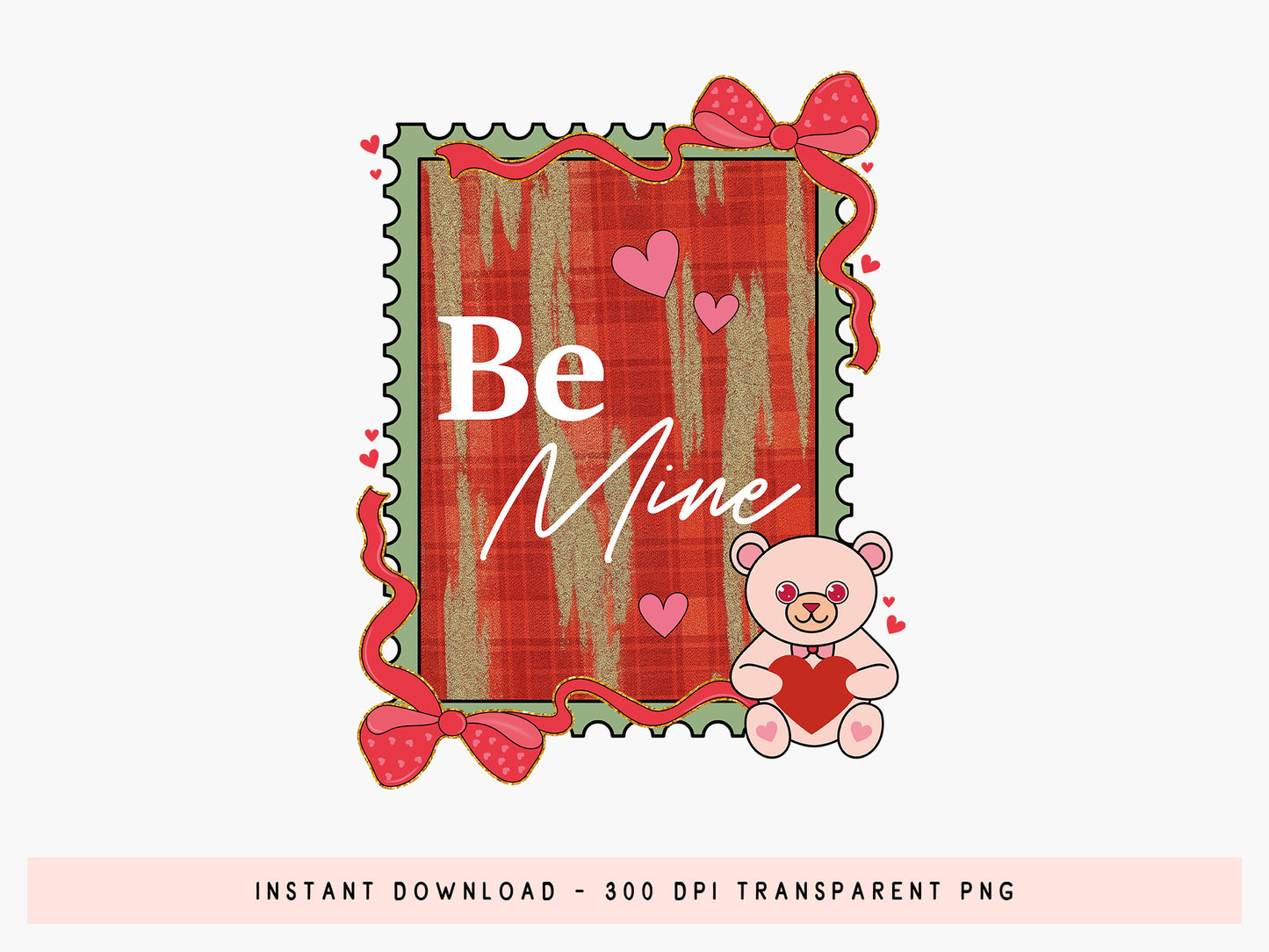 Preppy Coquette Be Mine Valentine Sublimation