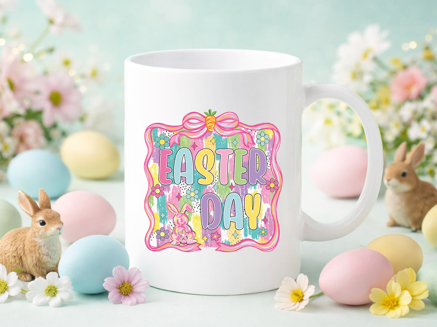 Preppy Coquette Easter Day Sublimation Print