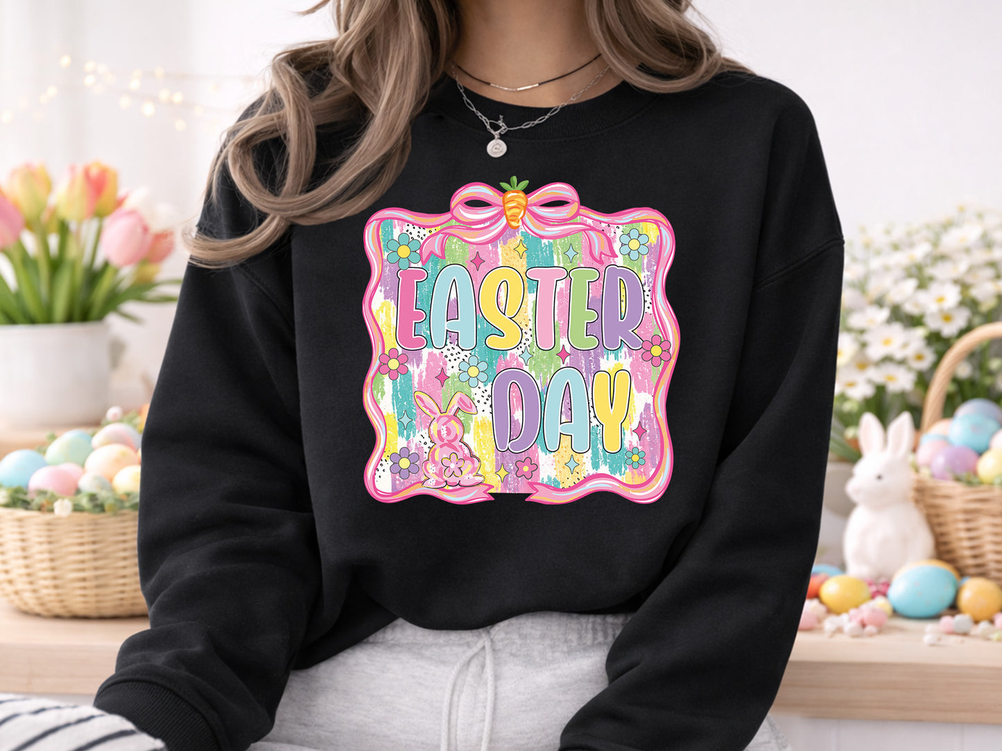 Preppy Coquette Easter Day Sublimation Print