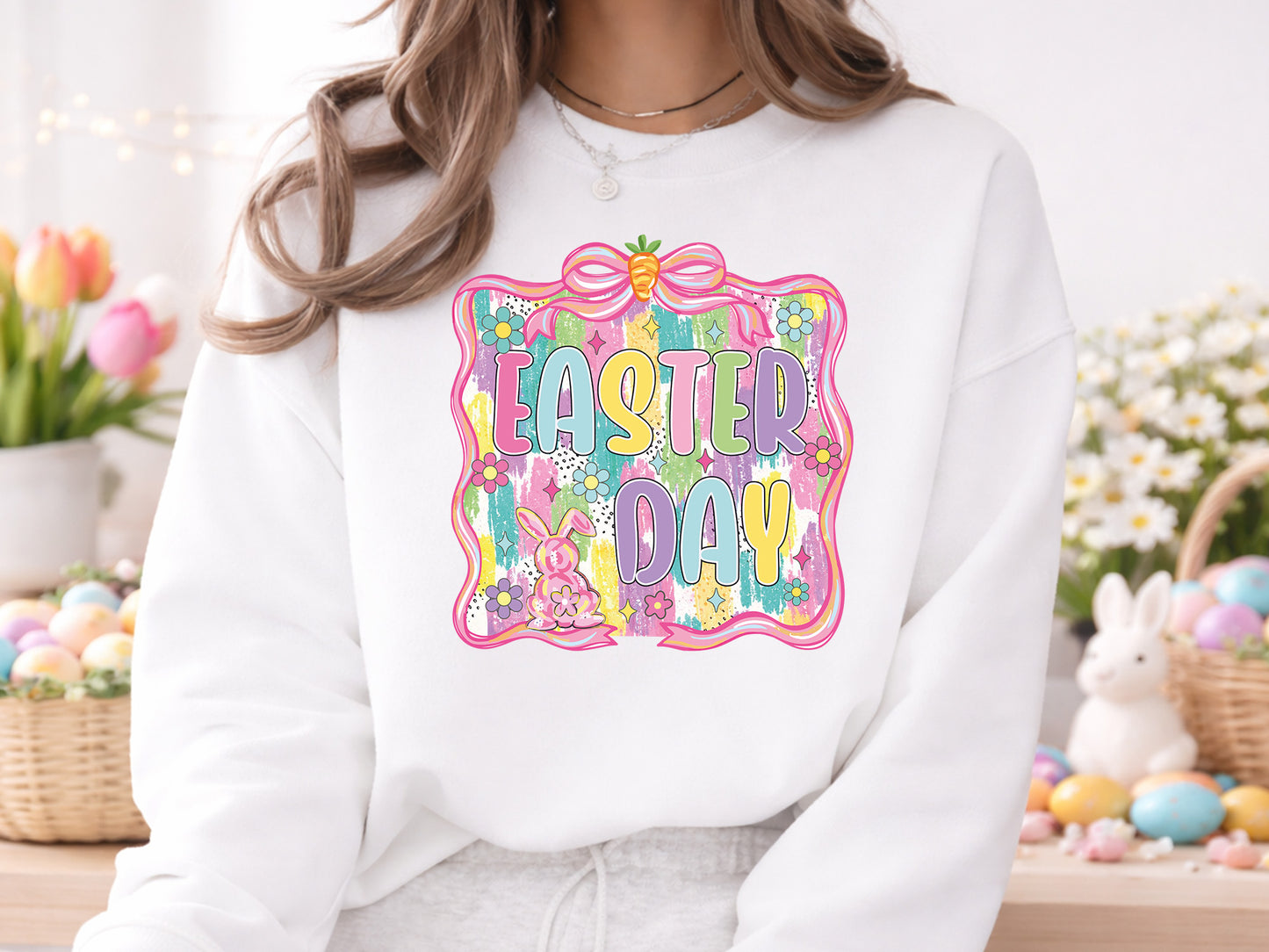 Preppy Coquette Easter Day Sublimation Print