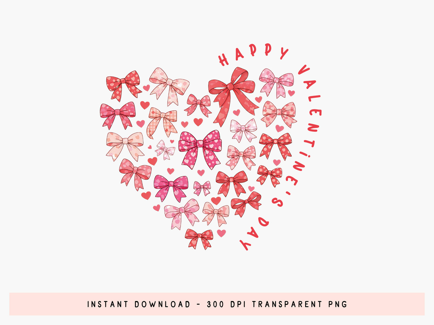 Preppy Coquette Happy Valentine's Day PNG