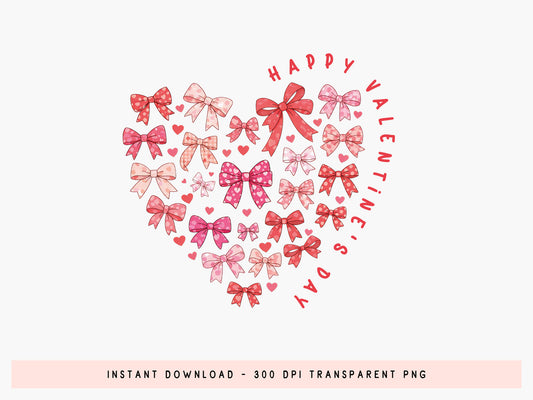 Preppy Coquette Happy Valentine's Day PNG