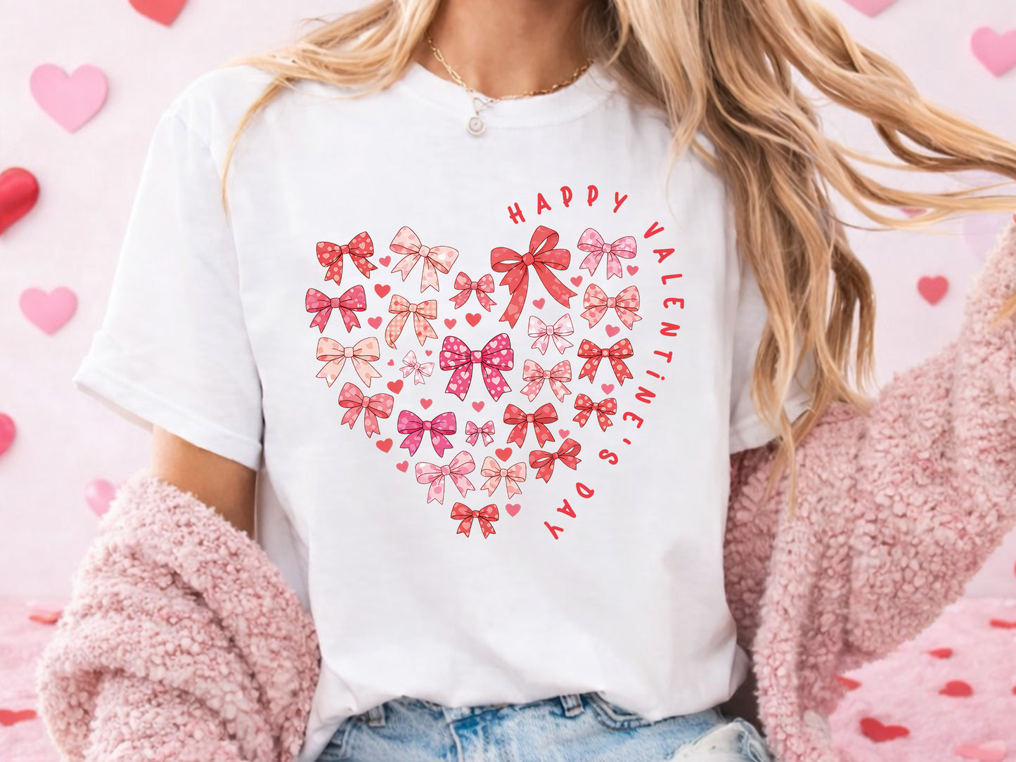 Preppy Coquette Happy Valentine's Day PNG