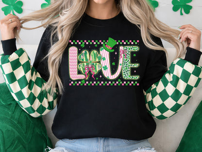 Preppy Coquette Love St Patrick's Day Sublimation