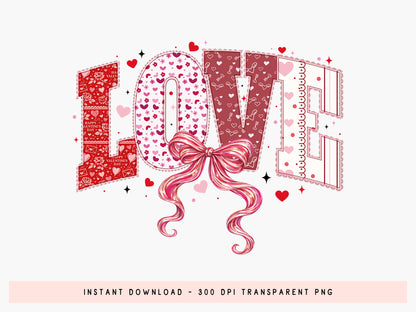 Preppy Coquette Love Valentine Sublimation